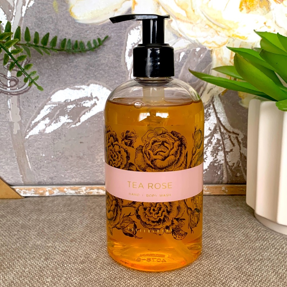 POTTERYBARN Tea Rose Hand + Body Wash 12oz. (Rare, Discontinued) NWT